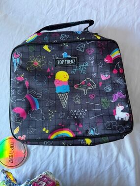 Kids Black Rainbow & Ice Cream Lunch Tote